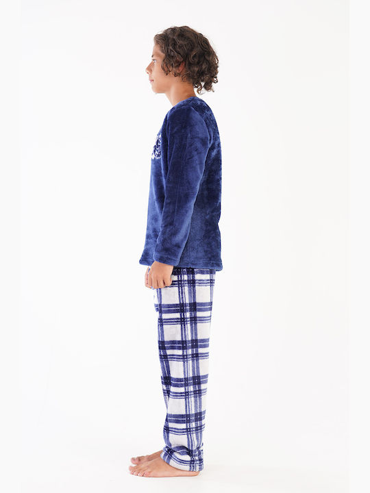 Vienetta Secret Set Top & Bottom Kids Pyjamas Navy Blue