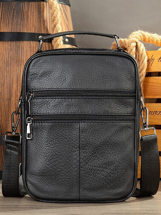 Leather Men's Bag Shoulder / Crossbody Black