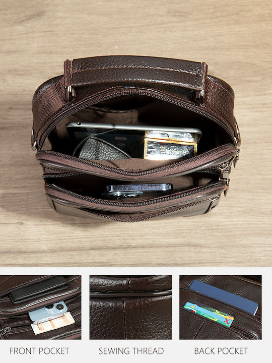 Leather Men's Bag Shoulder / Crossbody Black