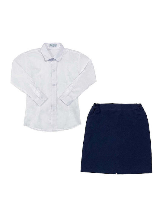Ustyle Kinderbekleidungsset mit Blauem Rock 2 Stück Ustyle Kinderbekleidungsset mit Blauem Rock 2 Stück
