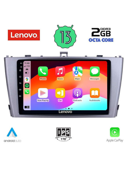 Lenovo Sistem Audio Auto pentru Toyota Avensis 2009-2015 (Bluetooth/USB/WiFi/GPS/Apple-Carplay/Android-Auto) cu Ecran Tactil 9"