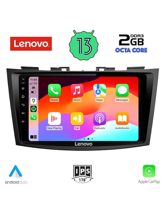 Lenovo Ηχοσύστημα Αυτοκινήτου για Suzuki Swift 2011-2016 (Bluetooth/USB/WiFi/GPS/Apple-Carplay/Android-Auto) με Οθόνη Αφής 9"