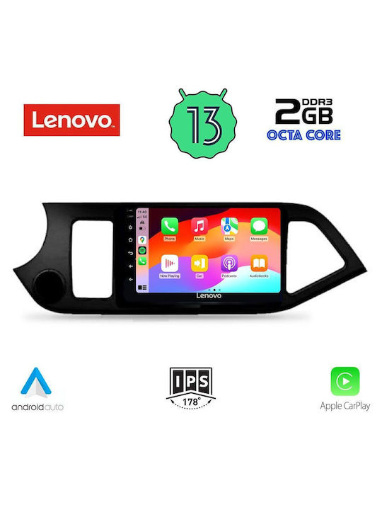 Lenovo Car-Audiosystem für Kia Picanto 2011-2017 (Bluetooth/USB/WiFi/GPS/Apple-Carplay/Android-Auto) mit Touchscreen 9"
