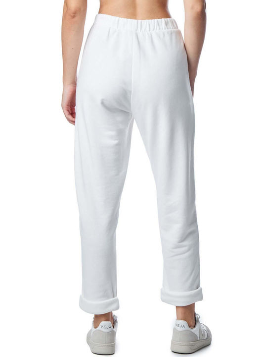 Moutaki Women's High-waisted Fabric Trousers White