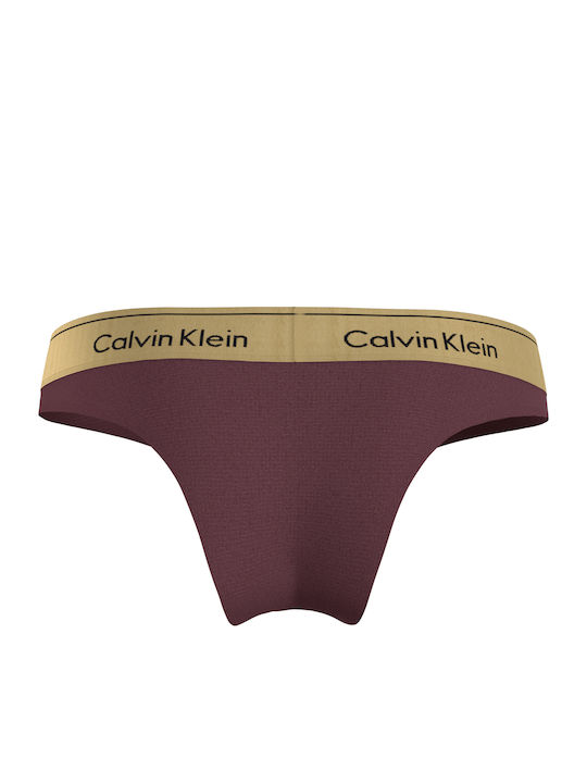 Calvin Klein Modern Bumbac Femeie Brazilia Burgundy