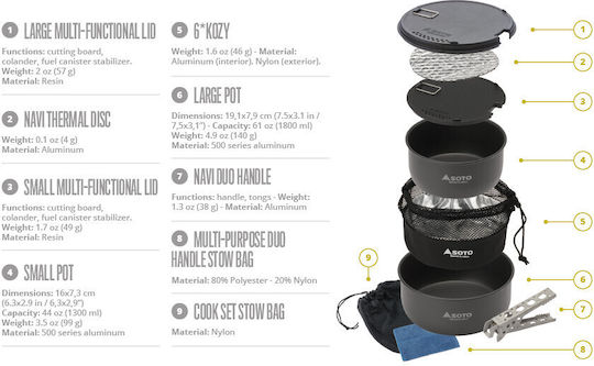 Soto Cookware Set 3 Pieces