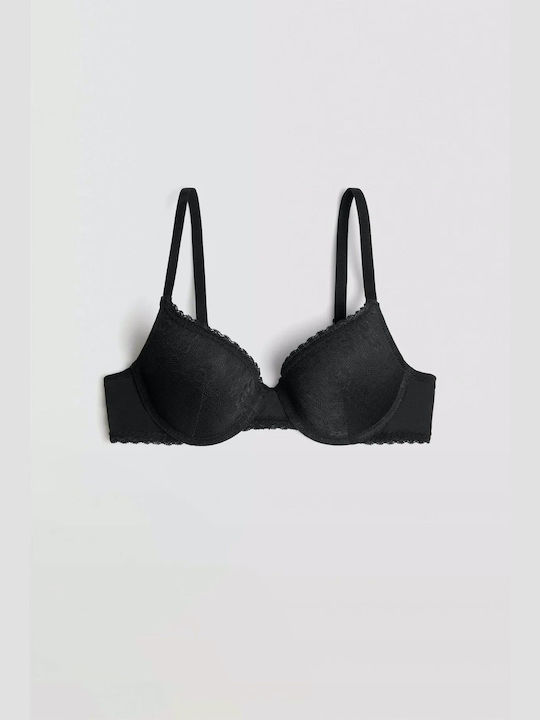 Ysabel Mora Push Up Bra Black