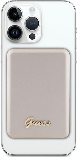 Guess Metal Script Logo MagSafe Power Bank 3000mAh 5W Χρυσό