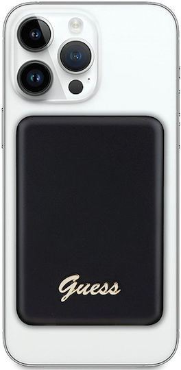 Guess Metal Script Logo MagSafe Power Bank 3000mAh 5W Μαύρο