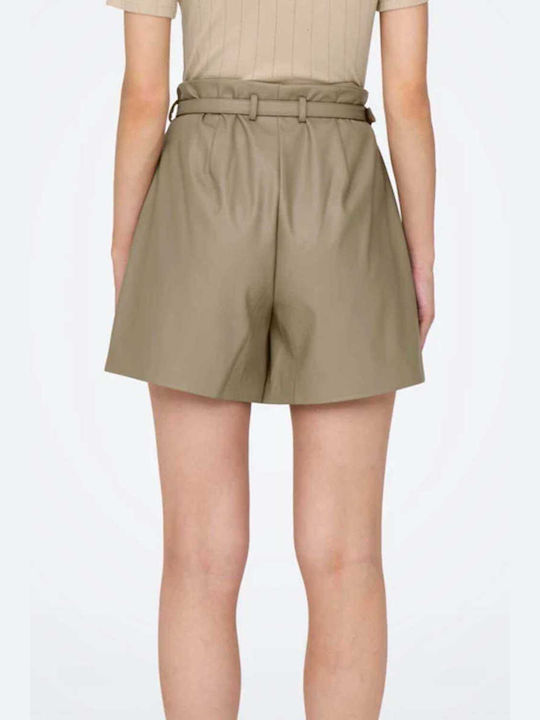 Heidi Women's Leather Shorts Brown