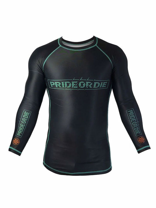 PrideOrDie Long Sleeve Shirt POD202 for Jiu-Jitsu Black