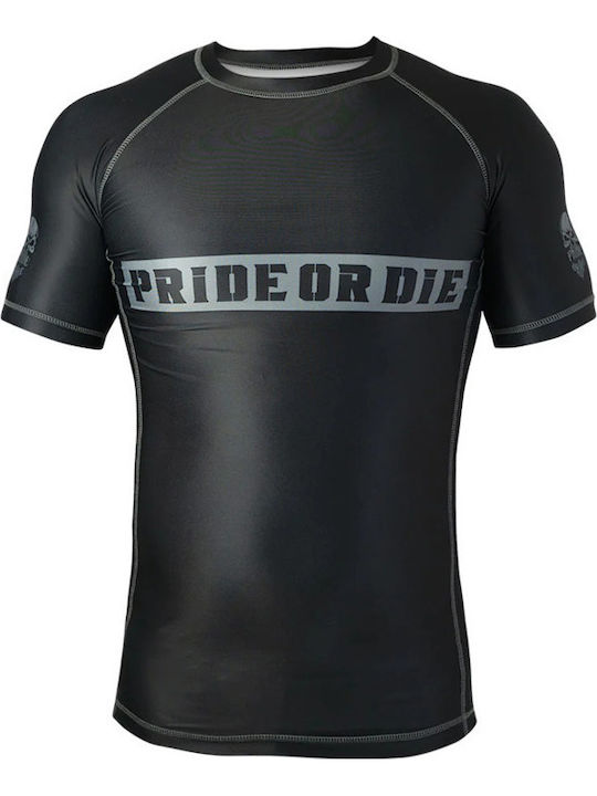 PrideOrDie Short Sleeve Shirt POD203 for Jiu-Jitsu Black