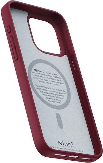 Njord Suede 360 Full Cover Plastic 2mm Red (iPhone 15 Pro Max)