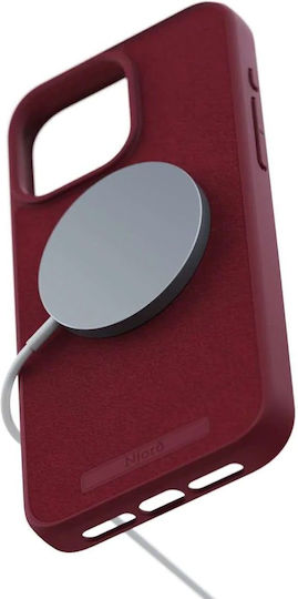 Njord Suede 360 Full Cover Plastic 2mm Red (iPhone 15 Pro Max)