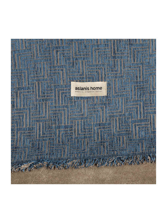 Aslanis Home Basic Collection Ριχτάρι Τετραθέσιου Καναπέ 180x350εκ. Blue