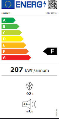 United Καταψύκτης Μπαούλο 92lt