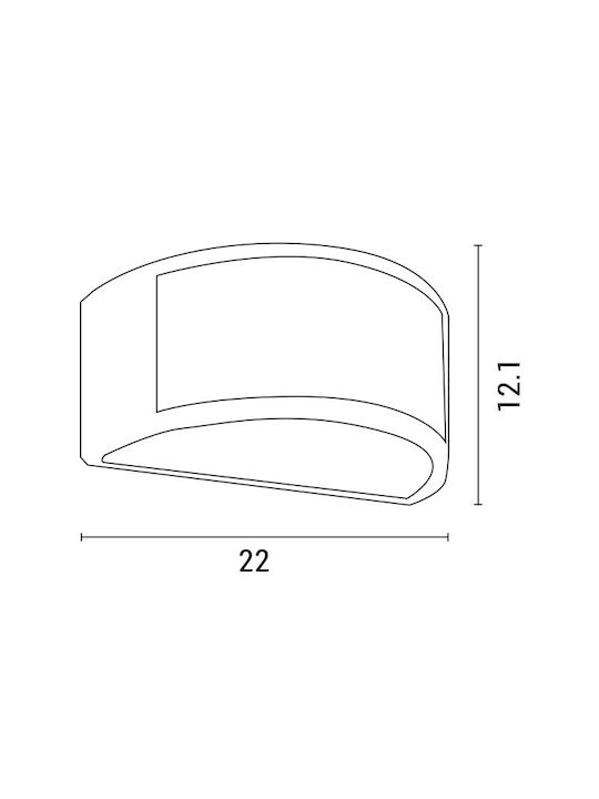 Eurolamp Wasserdicht Wandmontierte Außenleuchte IP54 E27 Schwarz