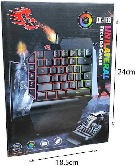 Yelandar Jx-k8 Gaming KeyPad with RGB lighting (English US)