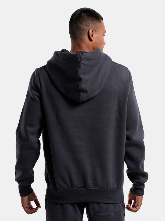 BodyTalk Men's Sweatshirt with Hood and Pockets Gray