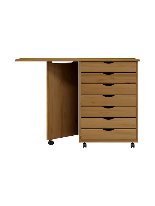 Schreibtisch Moss aus Massivholz Mit Honigbraun 105,5x39x74,5cm