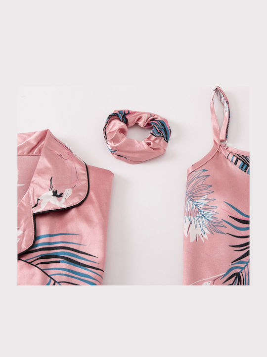 La Lolita Amsterdam Καλοκαιρινό Γυναικείο Σετ Πιτζάμας Ροζ