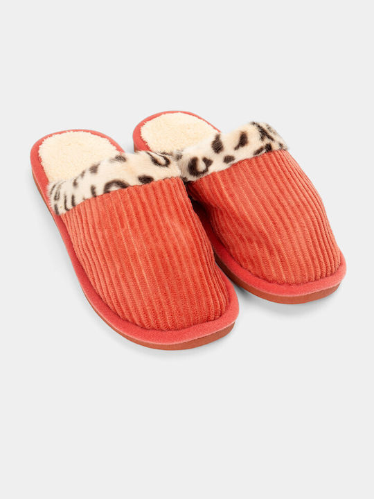 Luigi Women's Slippers with Fur Orange