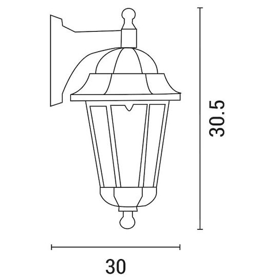 Eurolamp Wall-Mounted Outdoor Lantern E27
