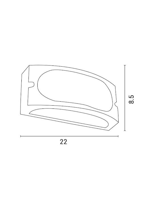 Eurolamp LM05 Etanșă Aplica de Perete pentru Exterior IP54 E27 Gri