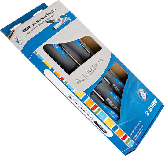 Unior Set of 5 Precision Screwdrivers for Slot and Cross CR 606CS5CR