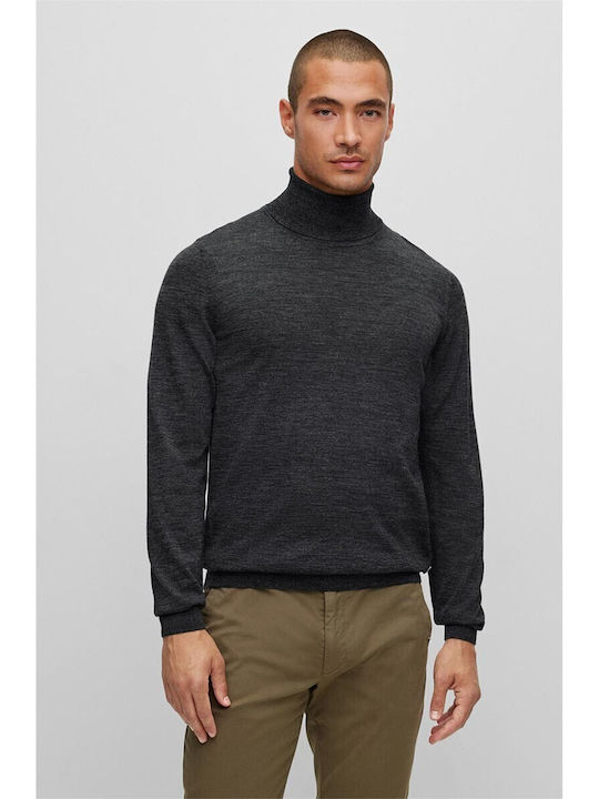 Hugo Boss Men's Long Sleeve Sweater Turtleneck Black