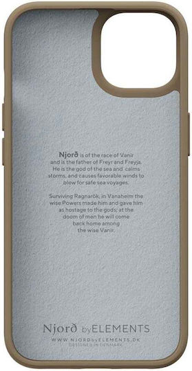 Njord Suede Comfort+ Back Cover Υφασμάτινο 2mm Camel (iPhone 14 Plus)