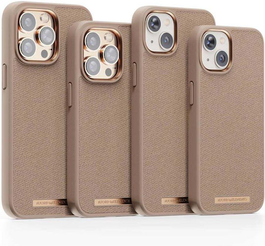 Njord Fabric Just Back Cover Υφασμάτινο 2mm Pink Sand (iPhone 14 Pro)