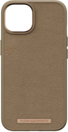 Njord Suede Comfort+ Back Cover Υφασμάτινο 2mm Camel (iPhone 14 Plus)