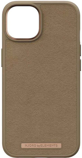 Njord Suede Comfort+ Back Cover Fabric 2mm Camel (iPhone 14)