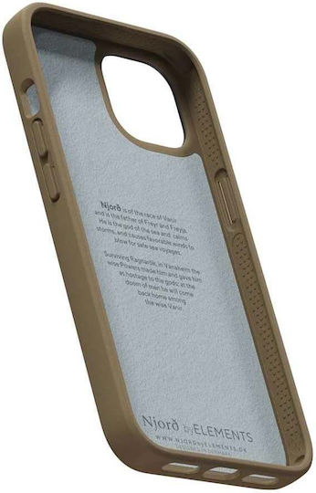 Njord Suede Comfort+ Back Cover Υφασμάτινο 2mm Camel (iPhone 14 Plus)