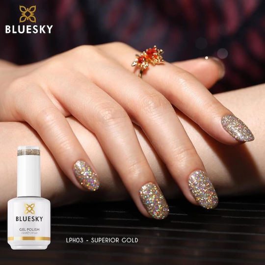 Bluesky Хибриден Лак за Нокти злато 15мл 1бр