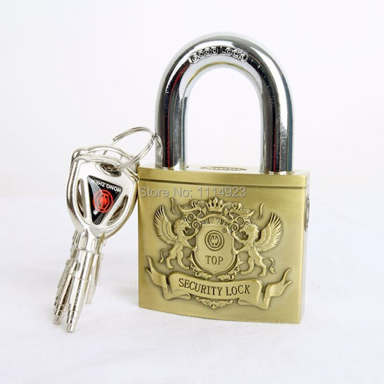 Steel Padlock Brass with Key 70mm 1pcs