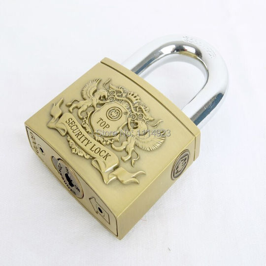 Steel Padlock Brass with Key 70mm 1pcs