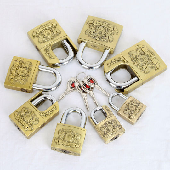 Steel Padlock Brass with Key 70mm 1pcs