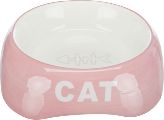 Trixie Fish Bone Ceramic Bowl Food for Dog & Cat 2x 200ml 13cm in Blue Color