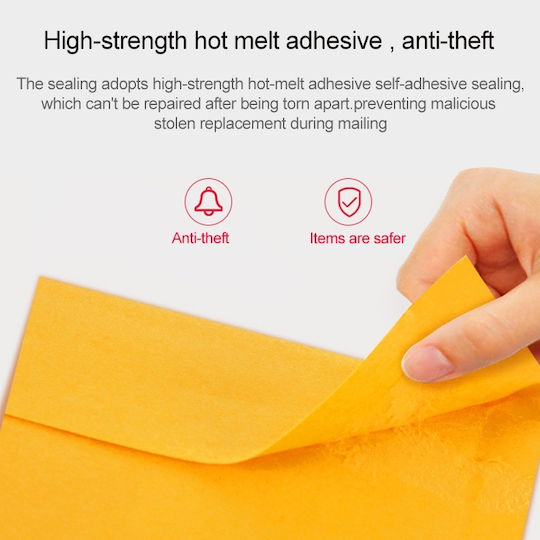Set of Envelopes Bag Type with Bubble Wrap 10pcs in Yellow Color