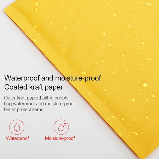 Envelope Bag Type with Bubble Wrap 1pcs in Yellow Color
