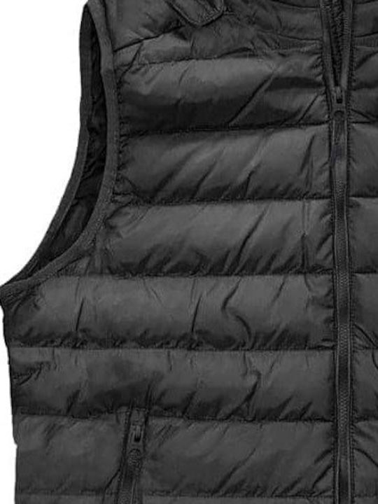 Double Men's Sleeveless Puffer Jacket Black