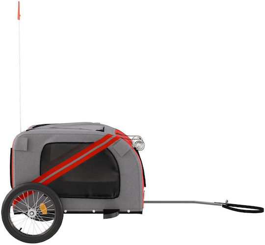 vidaXL Dog Carrying Red Bicycle Trailer for 45kg Pets