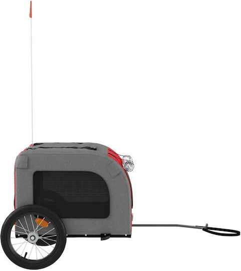 vidaXL Dog Carrying Red Bicycle Trailer for 45kg Pets