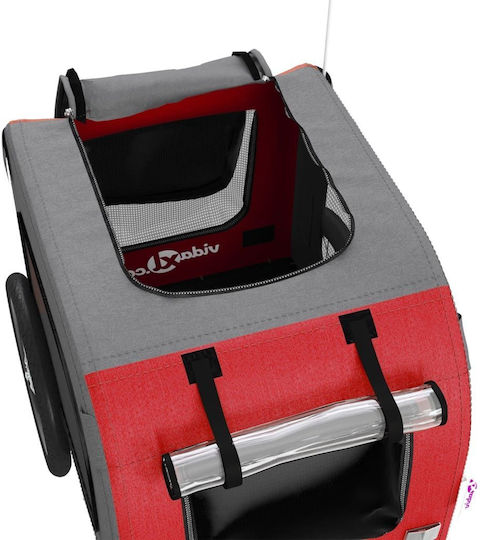 vidaXL Dog Carrying Red Bicycle Trailer for 45kg Pets