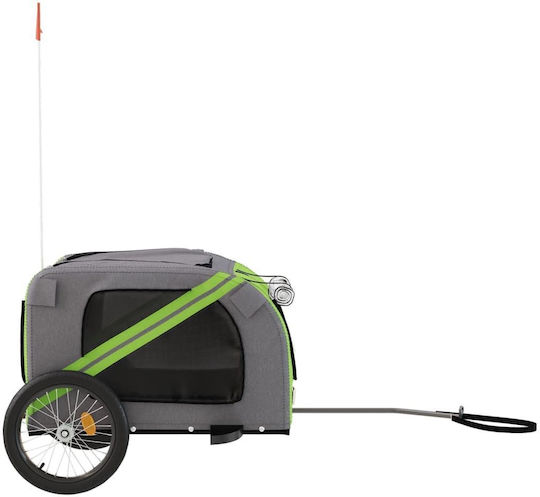 vidaXL Dog Carrying Green Bicycle Trailer for 45kg Pets