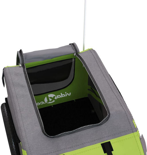 vidaXL Dog Carrying Green Bicycle Trailer for 45kg Pets
