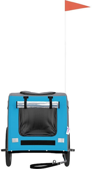 vidaXL Dog Carrying Blue Bicycle Trailer for 45kg Pets