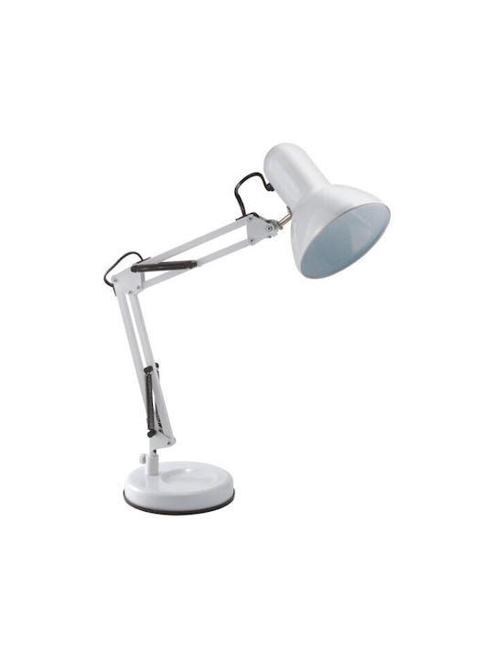 Spot Light Office Lamp with Foldable Arm for Socket E27 in White Color